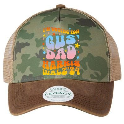 IM Voting For Gus Dad Vote Harris Walz 2024 Legacy Tie Dye Trucker Hat