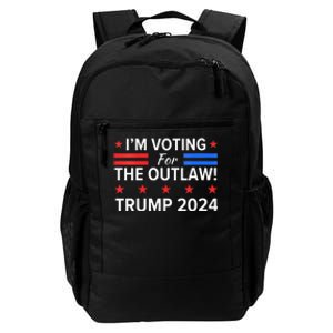 Im Voting For The Outlaw Funny Pro Trump 2024 Election Daily Commute Backpack