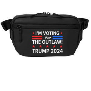 Im Voting For The Outlaw Funny Pro Trump 2024 Election Crossbody Pack