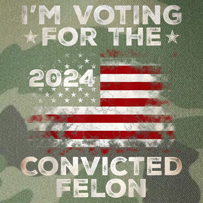 IM Voting For The Convicted Felon Funny Retro American Flag Legacy Tie Dye Trucker Hat