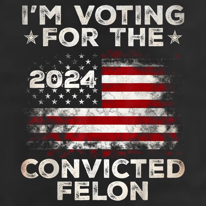 IM Voting For The Convicted Felon Funny Retro American Flag Cool Comfort Performance Bucket Hat