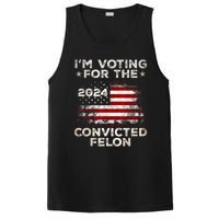 IM Voting For The Convicted Felon Funny Retro American Flag PosiCharge Competitor Tank