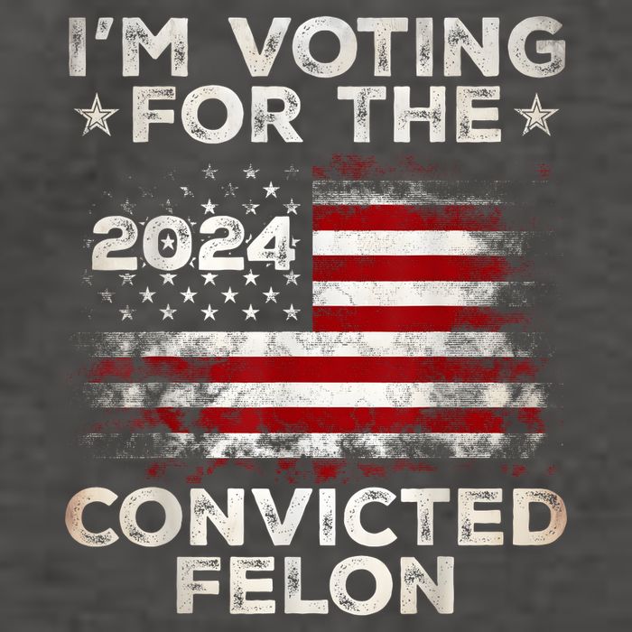 IM Voting For The Convicted Felon Funny Retro American Flag Vector Backpack