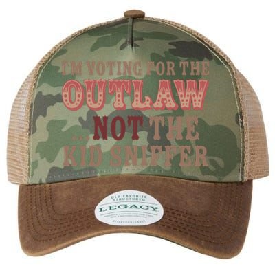 Im Voting For The Outlaw Not The Sniffer Legacy Tie Dye Trucker Hat