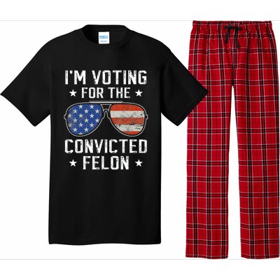 IM Voting For The Convicted Felon Funny Vote 2024 Pajama Set