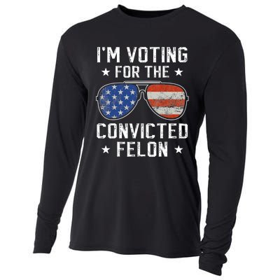 IM Voting For The Convicted Felon Funny Vote 2024 Cooling Performance Long Sleeve Crew