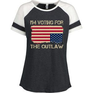 Im Voting For The Outlaw Enza Ladies Jersey Colorblock Tee