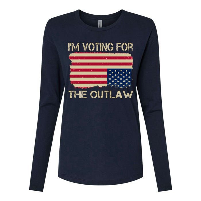 Im Voting For The Outlaw Womens Cotton Relaxed Long Sleeve T-Shirt