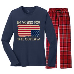 Im Voting For The Outlaw Women's Long Sleeve Flannel Pajama Set 