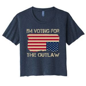 Im Voting For The Outlaw Women's Crop Top Tee