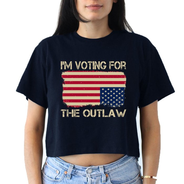 Im Voting For The Outlaw Women's Crop Top Tee