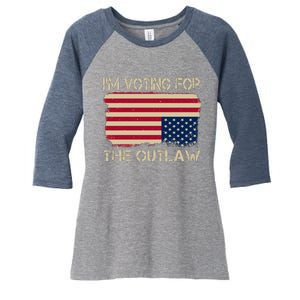 Im Voting For The Outlaw Women's Tri-Blend 3/4-Sleeve Raglan Shirt