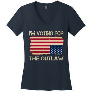 Im Voting For The Outlaw Women's V-Neck T-Shirt