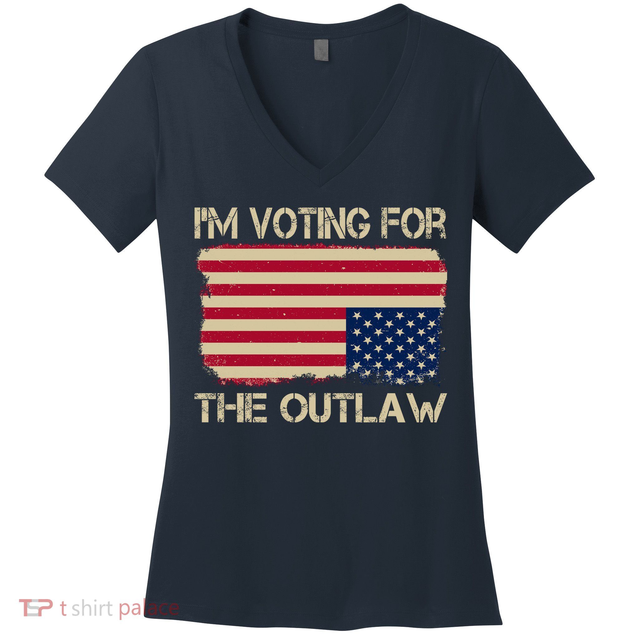 Im Voting For The Outlaw Women's V-Neck T-Shirt