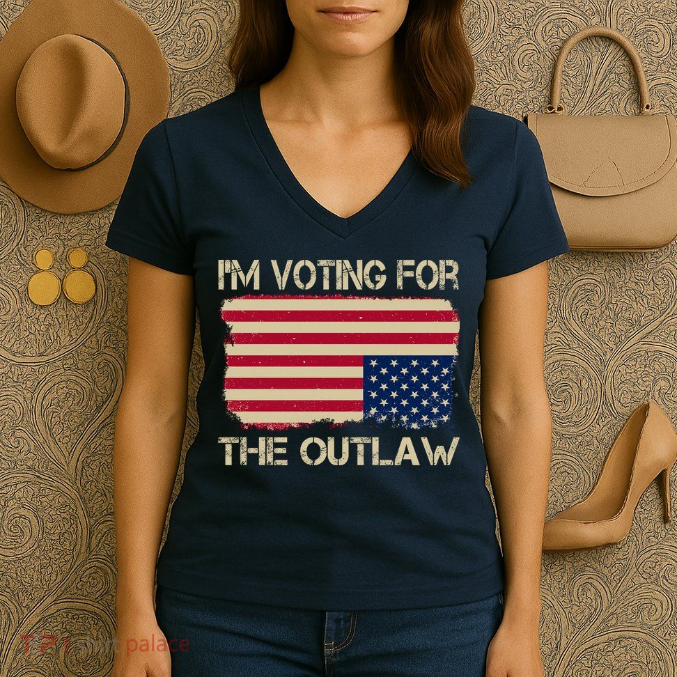 Im Voting For The Outlaw Women's V-Neck T-Shirt