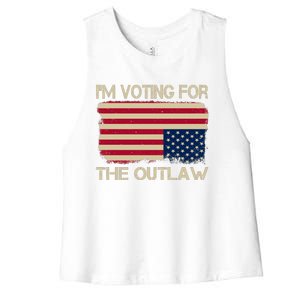 Im Voting For The Outlaw Women's Racerback Cropped Tank