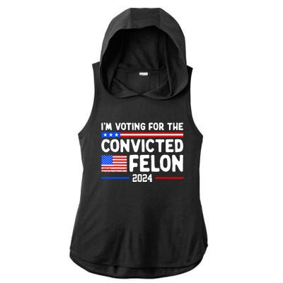 IM Voting For The Convicted Felon 2024 Ladies PosiCharge Tri-Blend Wicking Draft Hoodie Tank