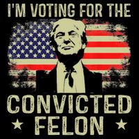 IM Voting For The Convicted Felon Funny Retro American Flag Visor