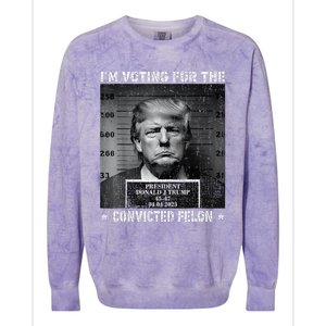 IM Voting For The Convicted Felon Trump 2024 Colorblast Crewneck Sweatshirt