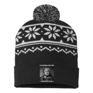 IM Voting For The Convicted Felon Trump 2024 USA-Made Snowflake Beanie