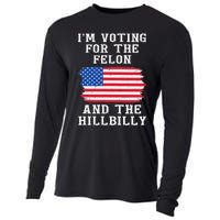 I’M Voting For The Felon & The Hillbilly Pro Trump 2024 Cooling Performance Long Sleeve Crew