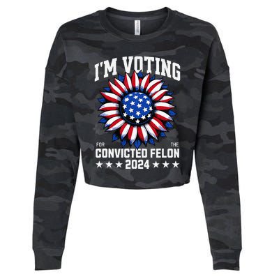 Im Voting For A Felon In 2024 Cropped Pullover Crew