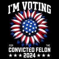 Im Voting For A Felon In 2024 Flat Bill Trucker Hat
