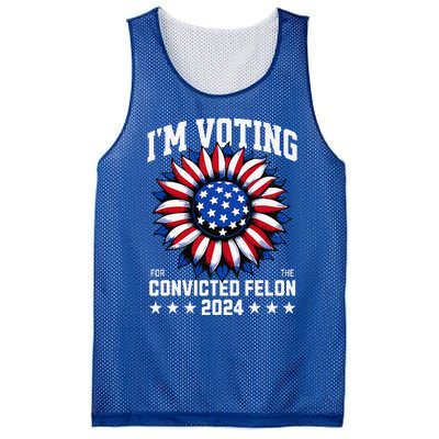 Im Voting For A Felon In 2024 Mesh Reversible Basketball Jersey Tank