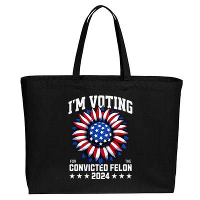 Im Voting For A Felon In 2024 Cotton Canvas Jumbo Tote