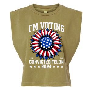 Im Voting For A Felon In 2024 Garment-Dyed Women's Muscle Tee