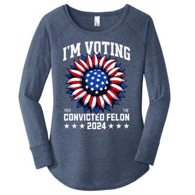 Im Voting For A Felon In 2024 Women's Perfect Tri Tunic Long Sleeve Shirt