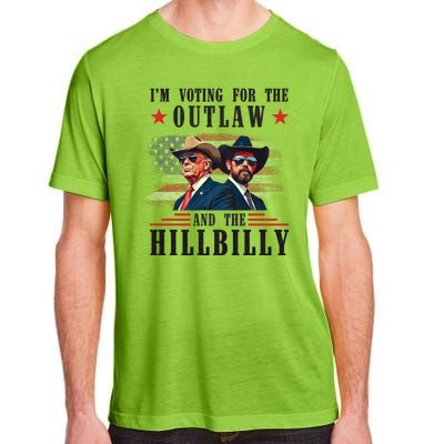 Im Voting For The Outlaw And The Hillbilly Trump Vance 2024 Adult ChromaSoft Performance T-Shirt