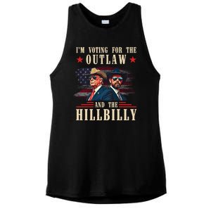 Im Voting For The Outlaw And The Hillbilly Trump Vance 2024 Ladies PosiCharge Tri-Blend Wicking Tank