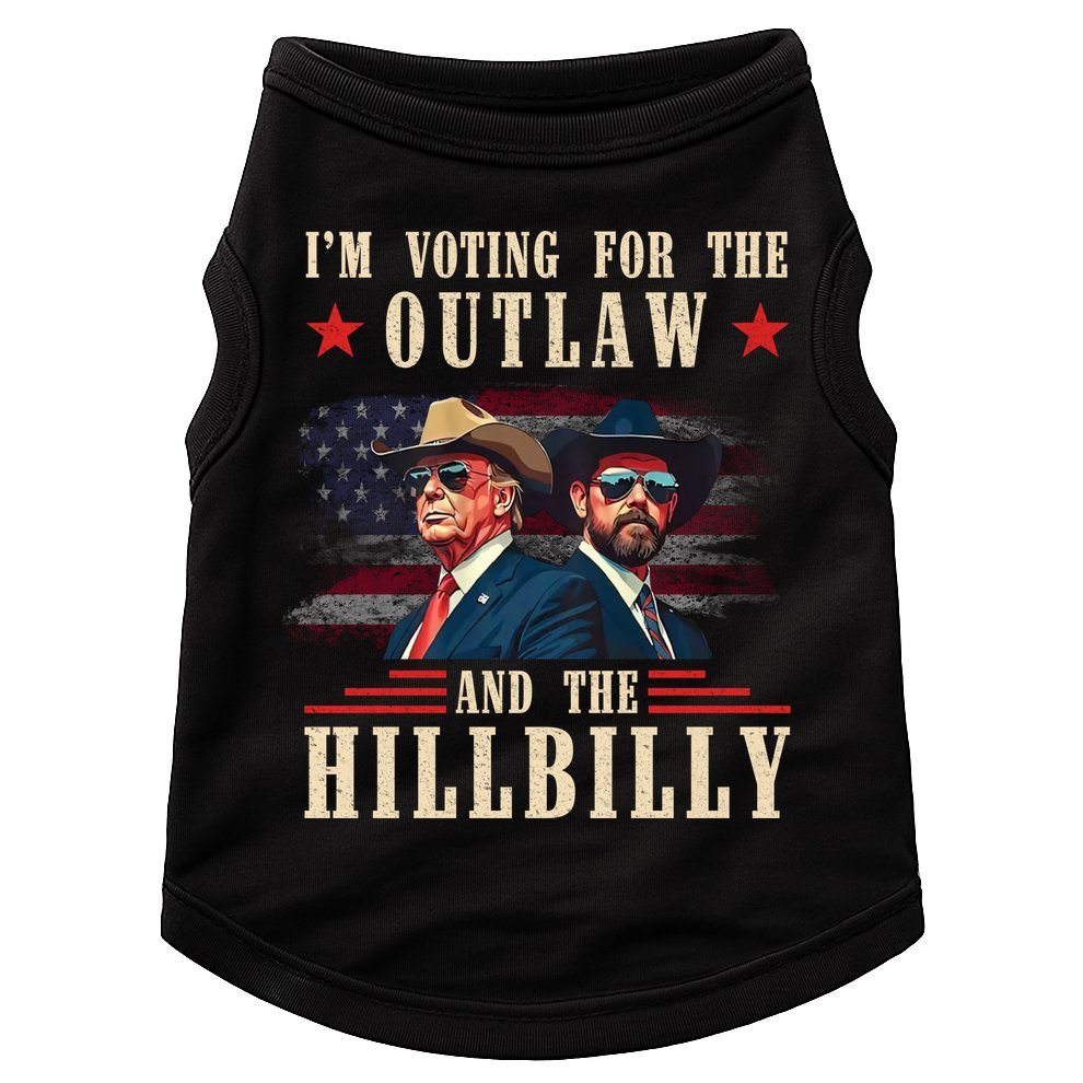 Im Voting For The Outlaw And The Hillbilly Trump Vance 2024 Doggie Tank