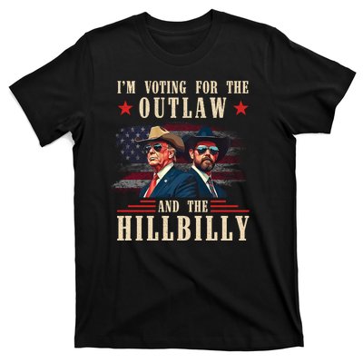 Im Voting For The Outlaw And The Hillbilly Trump Vance 2024 T-Shirt