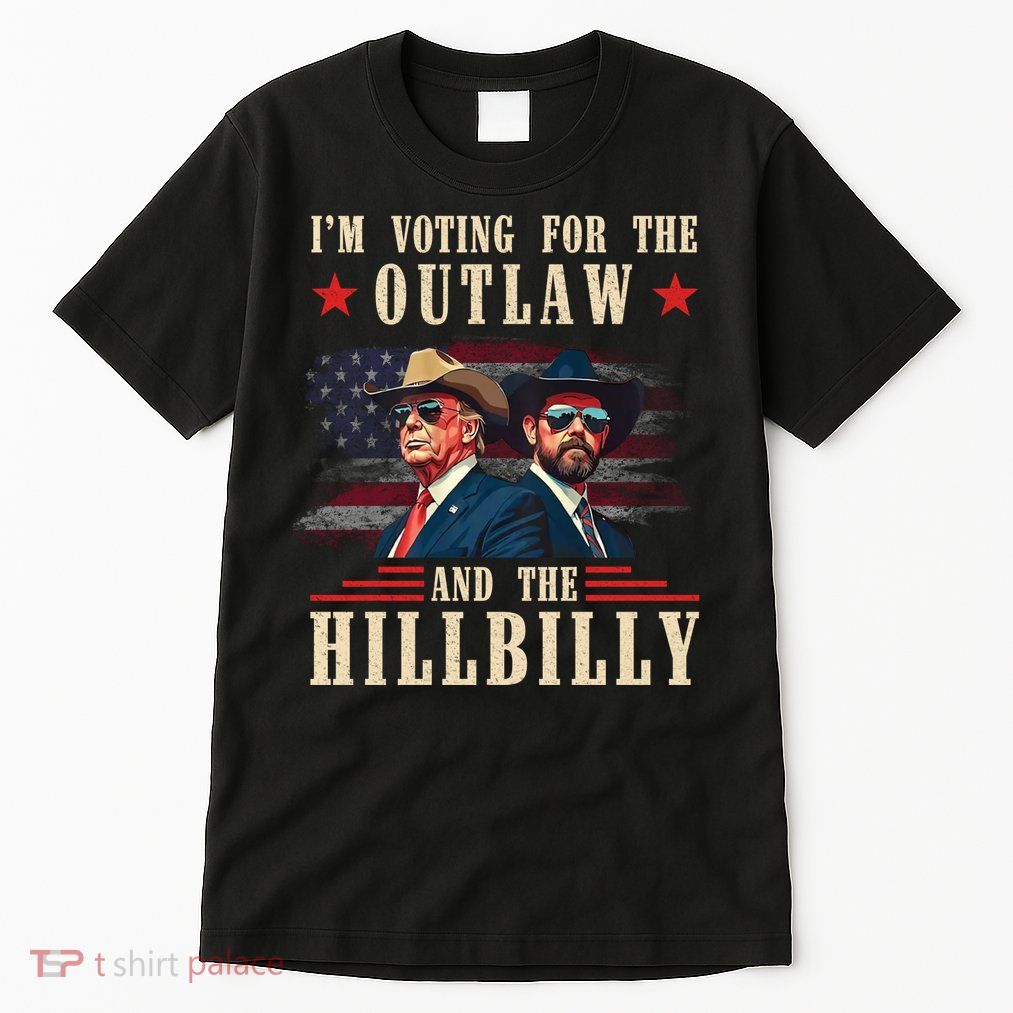 Im Voting For The Outlaw And The Hillbilly Trump Vance 2024 Tall T-Shirt