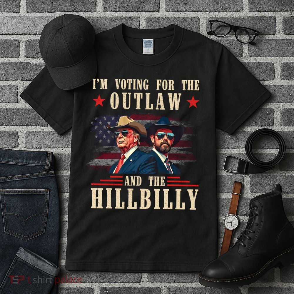 Im Voting For The Outlaw And The Hillbilly Trump Vance 2024 Tall T-Shirt