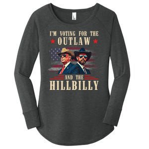 Im Voting For The Outlaw And The Hillbilly Trump Vance 2024 Women's Perfect Tri Tunic Long Sleeve Shirt