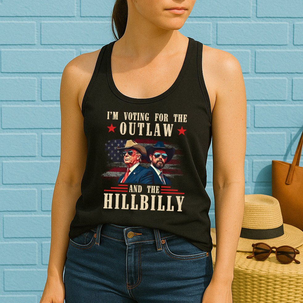 Im Voting For The Outlaw And The Hillbilly Trump Vance 2024 Womens Tank Top