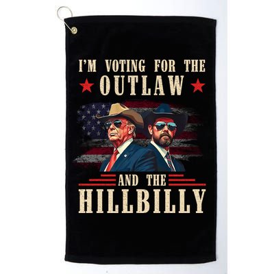 Im Voting For The Outlaw And The Hillbilly Trump Vance 2024 Golf Towel