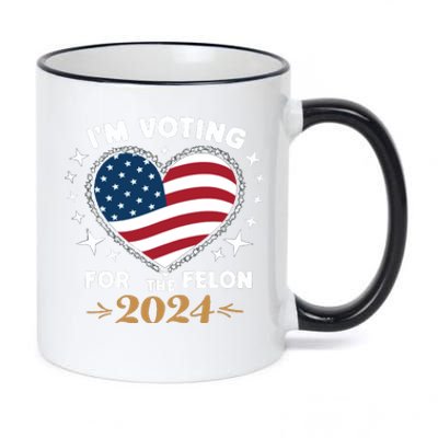 IM Voting For The Felon Trump For President 2024 11oz Black Color Changing Mug