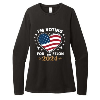 IM Voting For The Felon Trump For President 2024 Womens CVC Long Sleeve Shirt