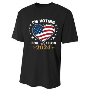 IM Voting For The Felon Trump For President 2024 Performance Sprint T-Shirt