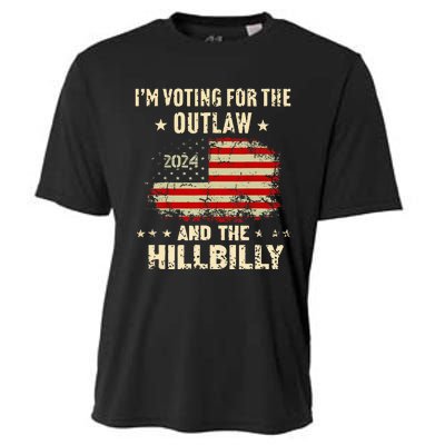 IM Voting For The Outlaw And The Hillbilly 2024 Us Flag Cooling Performance Crew T-Shirt