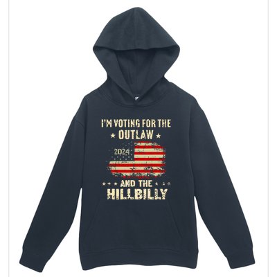 IM Voting For The Outlaw And The Hillbilly 2024 Us Flag Urban Pullover Hoodie