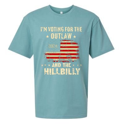 IM Voting For The Outlaw And The Hillbilly 2024 Us Flag Sueded Cloud Jersey T-Shirt