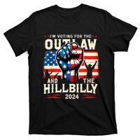 IM Voting For The Outlaw And The Hillbilly 2024 Us Flag T-Shirt