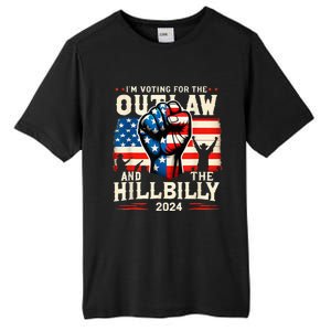 IM Voting For The Outlaw And The Hillbilly 2024 Us Flag Tall Fusion ChromaSoft Performance T-Shirt