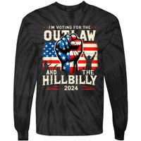 IM Voting For The Outlaw And The Hillbilly 2024 Us Flag Tie-Dye Long Sleeve Shirt