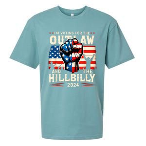 IM Voting For The Outlaw And The Hillbilly 2024 Us Flag Sueded Cloud Jersey T-Shirt